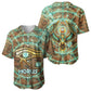Horus Eye of Ra Baseball Jersey Golden Falcon Ancient Egyptian Symbol in Futuristic