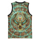 Horus Eye of Ra Basketball Jersey Golden Falcon Ancient Egyptian Symbol in Futuristic