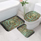 Horus Eye of Ra Bathroom Set Golden Falcon Ancient Egyptian Symbol in Futuristic