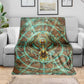 Horus Eye of Ra Blanket Golden Falcon Ancient Egyptian Symbol in Futuristic