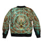 Horus Eye of Ra Bomber Jacket Golden Falcon Ancient Egyptian Symbol in Futuristic