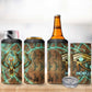 Horus Eye of Ra 4 in 1 Can Cooler Tumbler Golden Falcon Ancient Egyptian Symbol in Futuristic