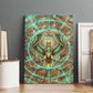 Horus Eye of Ra Canvas Wall Art Golden Falcon Ancient Egyptian Symbol in Futuristic