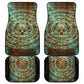 Horus Eye of Ra Car Mats Golden Falcon Ancient Egyptian Symbol in Futuristic