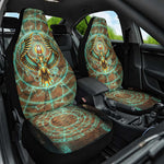 Horus Eye of Ra Car Seat Cover Golden Falcon Ancient Egyptian Symbol in Futuristic