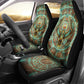Horus Eye of Ra Car Seat Cover Golden Falcon Ancient Egyptian Symbol in Futuristic