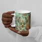 Horus Eye of Ra Ceramic Mug Golden Falcon Ancient Egyptian Symbol in Futuristic