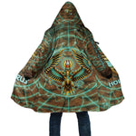 Horus Eye of Ra Cloak Golden Falcon Ancient Egyptian Symbol in Futuristic