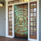 Horus Eye of Ra Door Cover Golden Falcon Ancient Egyptian Symbol in Futuristic