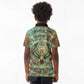 Horus Eye of Ra Kid Polo Shirt Golden Falcon Ancient Egyptian Symbol in Futuristic