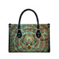 Horus Eye of Ra Leather Bag Golden Falcon Ancient Egyptian Symbol in Futuristic
