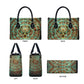 Horus Eye of Ra Leather Bag Golden Falcon Ancient Egyptian Symbol in Futuristic