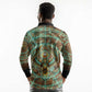 Horus Eye of Ra Long Sleeve Polo Shirt Golden Falcon Ancient Egyptian Symbol in Futuristic