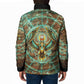 Horus Eye of Ra Padded Jacket Golden Falcon Ancient Egyptian Symbol in Futuristic