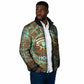 Horus Eye of Ra Padded Jacket Golden Falcon Ancient Egyptian Symbol in Futuristic