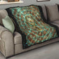 Horus Eye of Ra Quilt Golden Falcon Ancient Egyptian Symbol in Futuristic