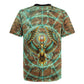 Horus Eye of Ra Rugby Jersey Golden Falcon Ancient Egyptian Symbol in Futuristic