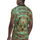 Horus Eye of Ra Rugby Jersey Golden Falcon Ancient Egyptian Symbol in Futuristic