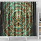 Horus Eye of Ra Shower Curtain Golden Falcon Ancient Egyptian Symbol in Futuristic