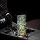 Horus Eye of Ra Skinny Tumbler Golden Falcon Ancient Egyptian Symbol in Futuristic