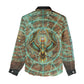 Horus Eye of Ra Women Casual Shirt Golden Falcon Ancient Egyptian Symbol in Futuristic