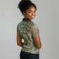 Horus Eye of Ra Women Polo Shirt Golden Falcon Ancient Egyptian Symbol in Futuristic