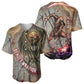 Horus Behdety Warrior Baseball Jersey with Falcon Mask and Spear Ancient Egyptian Combat