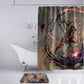 Horus Behdety Warrior Bathroom Set with Falcon Mask and Spear Ancient Egyptian Combat
