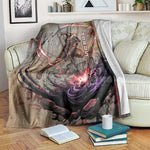 Horus Behdety Warrior Blanket with Falcon Mask and Spear Ancient Egyptian Combat