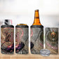 Horus Behdety Warrior 4 in 1 Can Cooler Tumbler with Falcon Mask and Spear Ancient Egyptian Combat