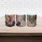 Horus Behdety Warrior Ceramic Mug with Falcon Mask and Spear Ancient Egyptian Combat