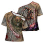 Horus Behdety Warrior Cross Shoulder Shirt with Falcon Mask and Spear Ancient Egyptian Combat