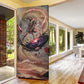Horus Behdety Warrior Door Cover with Falcon Mask and Spear Ancient Egyptian Combat
