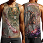 Horus Behdety Warrior Men Tank Top with Falcon Mask and Spear Ancient Egyptian Combat