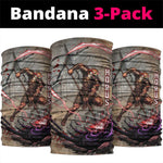 Horus Behdety Warrior Neck Gaiter with Falcon Mask and Spear Ancient Egyptian Combat