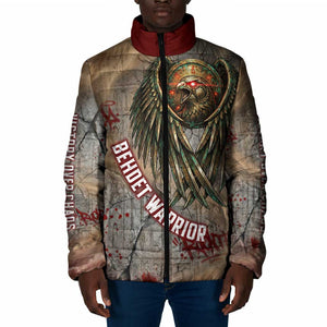 Horus Behdety Warrior Padded Jacket with Falcon Mask and Spear Ancient Egyptian Combat