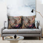 Horus Behdety Warrior Pillow Cover with Falcon Mask and Spear Ancient Egyptian Combat