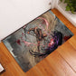 Horus Behdety Warrior Rubber Doormat with Falcon Mask and Spear Ancient Egyptian Combat