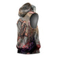 Horus Behdety Warrior Sleeveless Hoodie with Falcon Mask and Spear Ancient Egyptian Combat