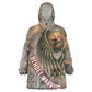 Horus Behdety Warrior Wearable Blanket Hoodie with Falcon Mask and Spear Ancient Egyptian Combat