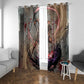 Horus Behdety Warrior Window Curtain with Falcon Mask and Spear Ancient Egyptian Combat