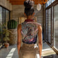 Horus Behdety Warrior Women Sleeveless Polo Shirt with Falcon Mask and Spear Ancient Egyptian Combat