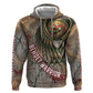 Horus Behdety Warrior Zip Hoodie with Falcon Mask and Spear Ancient Egyptian Combat