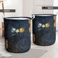 Heru-Ur Falcon Eyes Laundry Basket Solar Disk Ancient Egyptian Mythology in Dark Stone