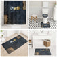 Heru-Ur Falcon Eyes Bathroom Set Solar Disk Ancient Egyptian Mythology in Dark Stone