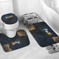 Heru-Ur Falcon Eyes Bathroom Set Solar Disk Ancient Egyptian Mythology in Dark Stone