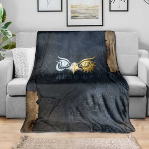 Heru-Ur Falcon Eyes Blanket Solar Disk Ancient Egyptian Mythology in Dark Stone