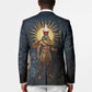 Heru-Ur Falcon Eyes Blazer Solar Disk Ancient Egyptian Mythology in Dark Stone