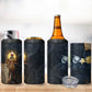 Heru-Ur Falcon Eyes 4 in 1 Can Cooler Tumbler Solar Disk Ancient Egyptian Mythology in Dark Stone