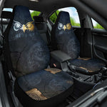 Heru-Ur Falcon Eyes Car Seat Cover Solar Disk Ancient Egyptian Mythology in Dark Stone